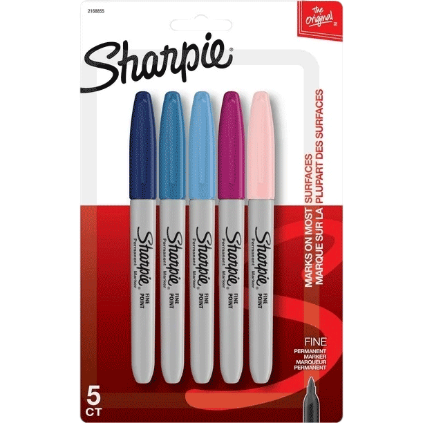 5pk Original Sharpie Markers sold by RQC Supply Canada an arts and craft store located in Woodstock, Ontario