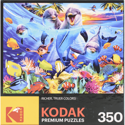 Kodak Dolphins puzzle by Cra-Z-Arts made on high quality board sold by RQC Supply Canada an arts and craft hobby store located in Woodstock, Ontario