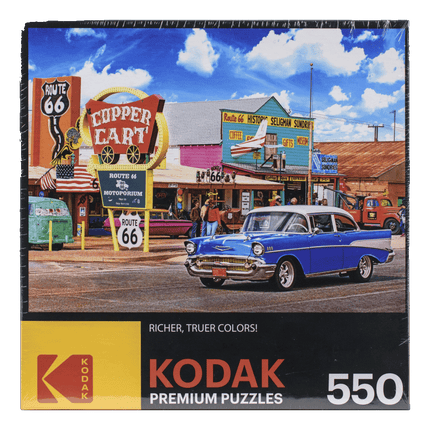 Kodak Route 66 puzzle by Cra-Z-Arts made on high quality board sold by RQC Supply Canada an arts and craft hobby store located in Woodstock, Ontario