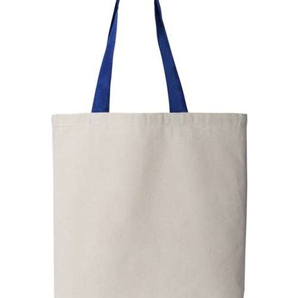 11L Canvas Tote with Contrast-Color Handles