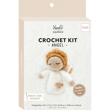 Crochet Angel Kit made by Needle Creations sold by RQC Supply Canada an arts and craft store located in Woodstock, Ontario