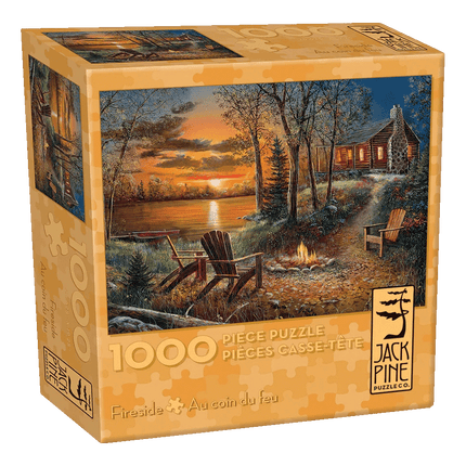 Fireside Puzzle made by Jack Pine Sold by RQC Supply Canada an arts and craft hobby store located in Woodstock, Ontario Canada