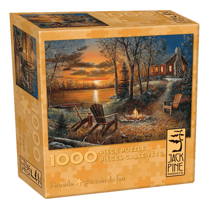 Fireside Puzzle made by Jack Pine Sold by RQC Supply Canada an arts and craft hobby store located in Woodstock, Ontario Canada