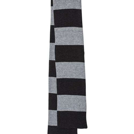 Rugby-Striped Knit Scarf