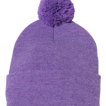 12" Pom-Pom Cuffed Beanie