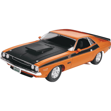 1/24 '70 Dodge Challenger, T/A 2N1, Model Car, Orange and Black, 85-2596, RQC Supply, Woodstock, Canada