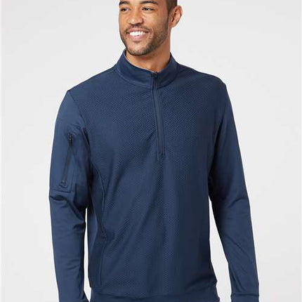 Men's Performance Textured Quarter-Zip Pullover