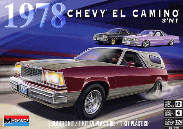 78 Chevy El Camino, 3N1 Model Car, 1/24 scale, 85-4491, RQC Supply, Woodstock, Ontario