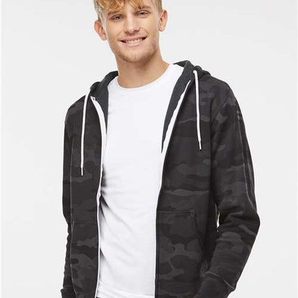 Unisex Lightweight Full-Zip Hooded Sweatshirt