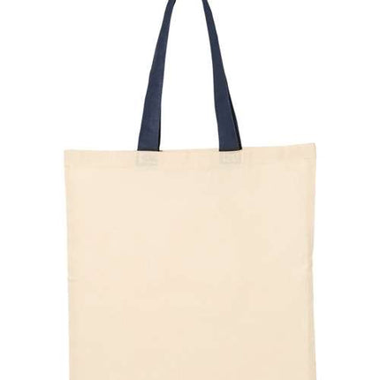 Economical Tote with Contrast-Color Handles
