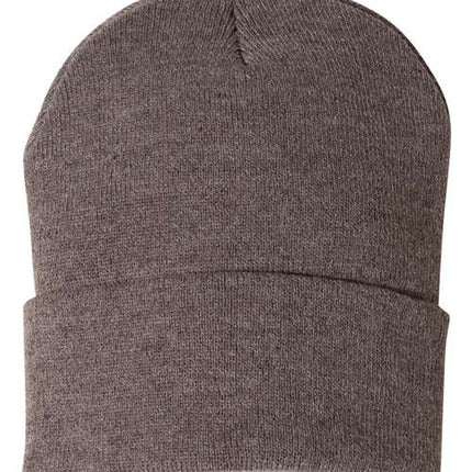 12" Solid Cuffed Beanie