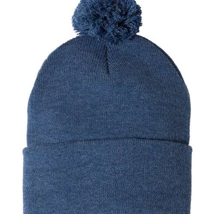 12" Pom-Pom Cuffed Beanie