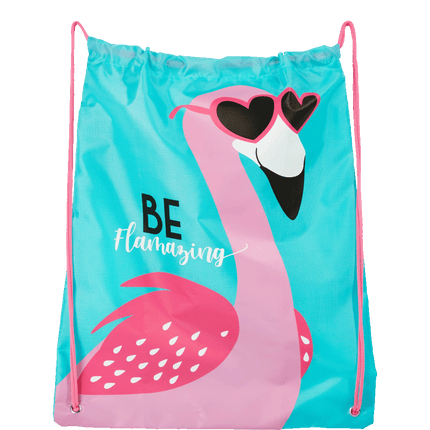 Flamingo Cinch Bag sold by RQC Supply Canada an arts and craft store located in Woodstock, Ontario