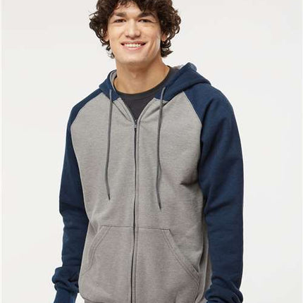 Fleece Raglan Hooded Full-Zip Sweatshirt