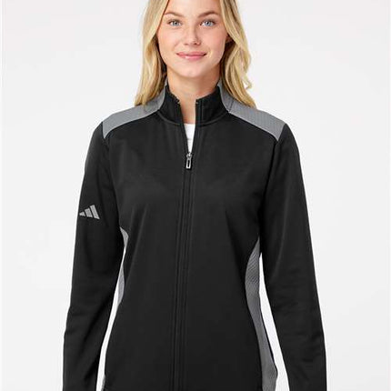 Women's Textured Mixed Media Full-Zip Jacket