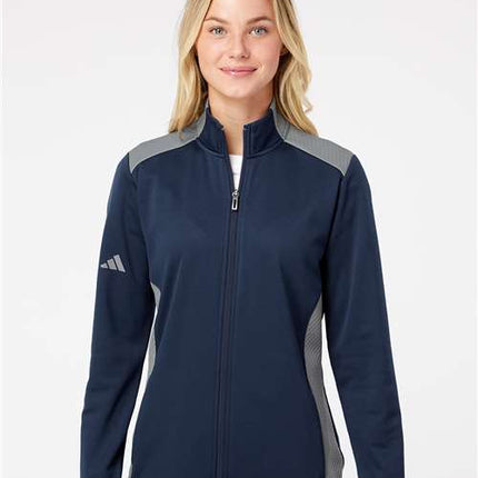 Women's Textured Mixed Media Full-Zip Jacket