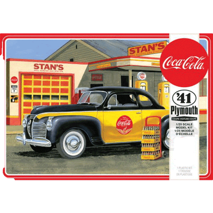 AMT 1941 Plymouth Coupe Coca Cola Model sold by RQC Supply Canada an arts and craft hobby store located in Woodstock, Ontario