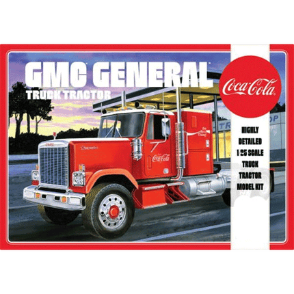 AMT 1976 GMC Genereal Truck Tractor Coca Cola 1:25 scale sold by RQC Supply an art and craft hobby store located in Woodstock, Ontario 