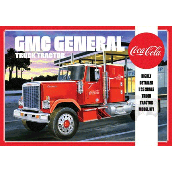 AMT 1976 GMC Genereal Truck Tractor Coca Cola 1:25 scale sold by RQC Supply an art and craft hobby store located in Woodstock, Ontario 