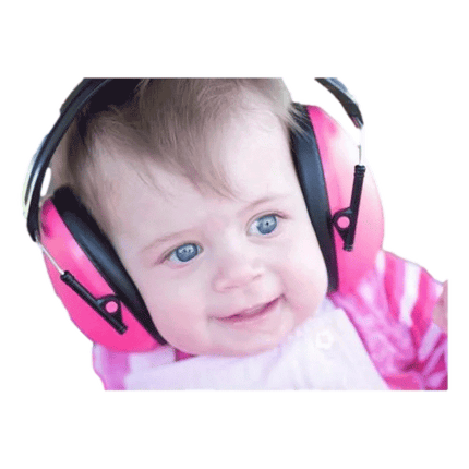 Baby Banz Hearing Protector Ear Muffs for kids 2 + years of age sold by RQC Supply Canada an arts and craft store and much more located in Woodstock, Ontario showing pink colour