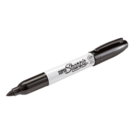 Black Super Point Sharpie Permanent Marker sold by RQC Supply Canada an arts and craft store located in Woodstock, Ontario