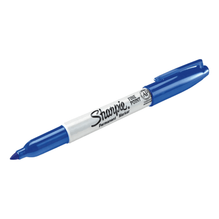 Blue Fine Point Sharpie Permanent Marker sold by RQC Supply Canada an arts and craft store located in Woodstock, Ontario