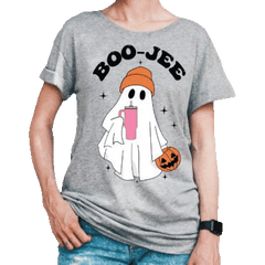 Boo Jee Ghost DTF Transfers custom printed by RQC Supply Canada an arts and craft store located in Woodstock, Ontario