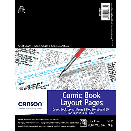 Artist Series Comic Book Art Pages/Layouts - Canson