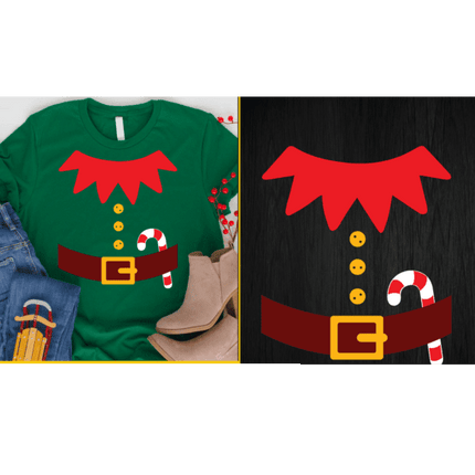 Christmas Elf Costume DTF Transfer sold by RQC Supply Canada an arts and craft store located in Woodstock, Ontario DTFWoodstock