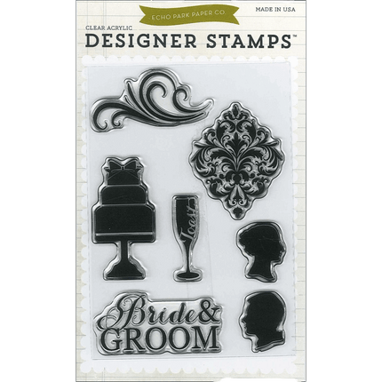 Clear Designer Wedding Stamps sold by RQC Supply Canada an arts and craft store located in Woodstock, Ontario