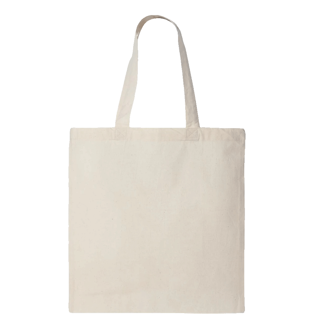 Canvas Cotton Tote Bag Blank Natural Natural Handles RQC