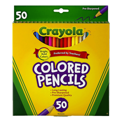 Coloured Pencils 50 pk sold by RQC Supply Canada an arts and craft store located in Woodstock, Ontario
