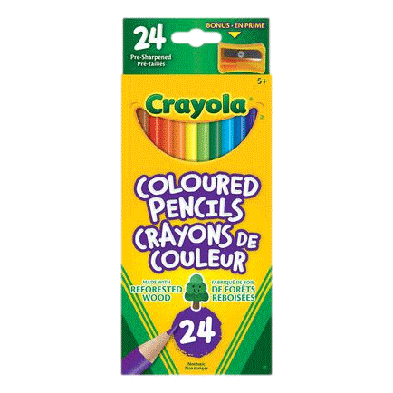 Crayola Pencil Crayons sold by RQC Supply Canada an arts and craft store located in Woodstock, Ontario