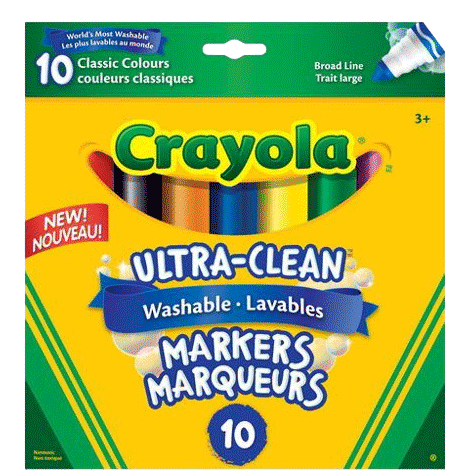 Ultra Clean Washable Crayola Markers sold by RQC Supply Canada an arts and craft store located in Woodstock, Ontario