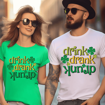 Drink Drank Drunk St Patrick's Day DTF Transfers sold by RQC supply Canada an arts and craft store located in Woodstock, Ontario