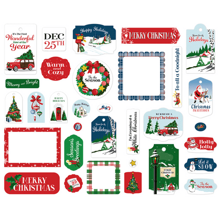 Echo Park Frames and Tags White Christmas sold by RQC Supply Canada an arts and Craft store located in Woodstock, Ontario