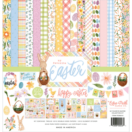 Echo Park My Favourite Easter Scrapbooking Kit sold by RQC Supply Canada an arts and craft store located in Woodstock, Ontario
