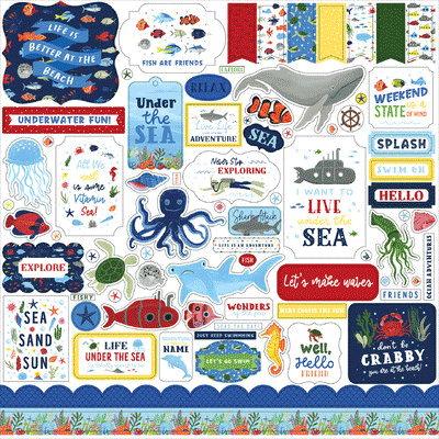 Echo park Under the Sea Sticker Collection sold by RQC Supply Canada an arts and craft store located in Woodstock, Ontario