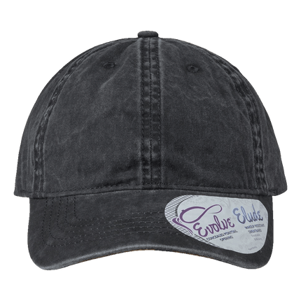 Pattern Underneath Ponytail hat sold by RQC Supply Canada showing front profile black with leopard pattern