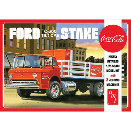 Ford C-600-Tilt Cab Stake Truck Coca Cola AMT model sold by RQC Supply Canada an art and craft store located in Woodstock, Ontario