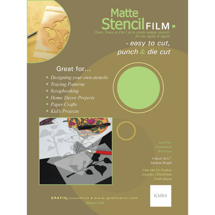 Stencil Film Convenience Pack 9" x 12"- Grafix