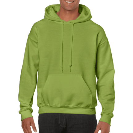 18500 Adult Hoodie. Unisex Hooded Sweatshirt by Gildan. Shown in Kiwi colour, sold by RQC Supply Canada.