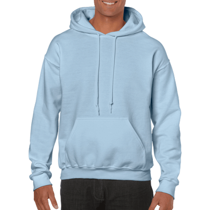 x18500 Adult Hoodie. Unisex Hooded Sweatshirt by Gildan. Shown in Light Blue, sold by RQC Supply Canada.
