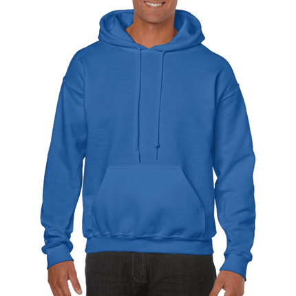 18500 Adult Hoodie. Unisex Hooded Sweatshirt by Gildan. Shown in Royal Blue, sold by RQC Supply Canada.