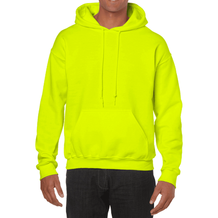 18500 Adult Hoodie. Unisex Hooded Sweatshirt by Gildan. Shown in Safety Green/ Yellow sold by RQC Supply Canada.
