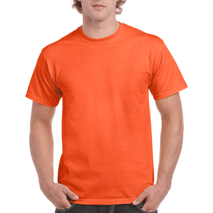 2000 Men's Adult Ultra Cotton Short Sleeve T-Shirt by Gildan. Shown in Orange, sold by RQC Supply Canada.