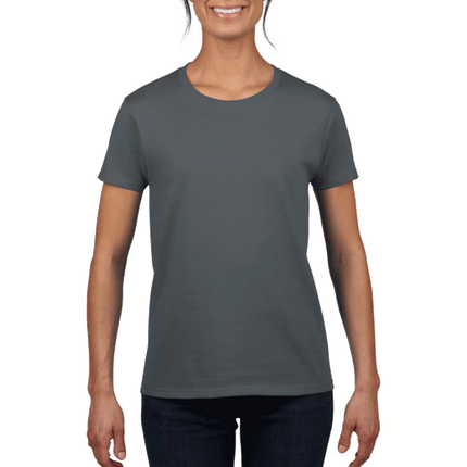2000L Ladies Ultra Cotton Short Sleeve T-shirt by Gildan. Shown in Charcoal, sold by RQC Supply Canada.