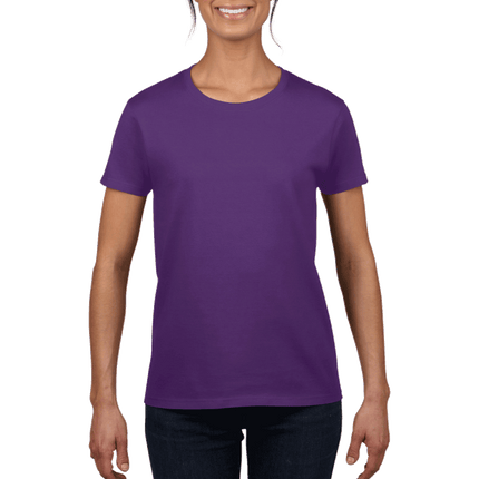 2000L Ladies Ultra Cotton Short Sleeve T-shirt by Gildan. Shown in Purple, sold by RQC Supply Canada.