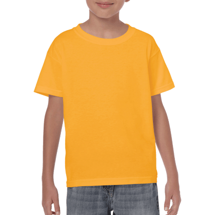 500B Heavy Cotton Youth Short Sleeved T-Shirt by Gildan. Shown in Gold, sold by RQC Supply Canada.
