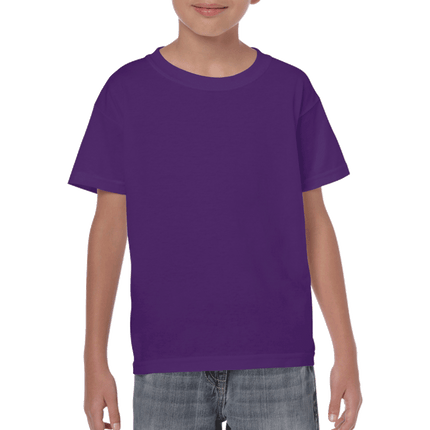 500B Heavy Cotton Youth Short Sleeved T-Shirt by Gildan. Shown in Purple, sold by RQC Supply Canada.